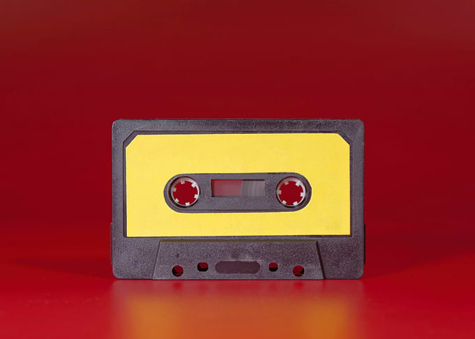 Cassette tape red blank la