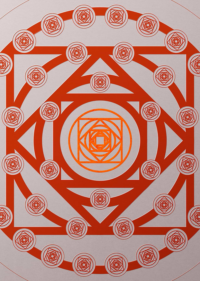 Red Orange Sacred Geometry
