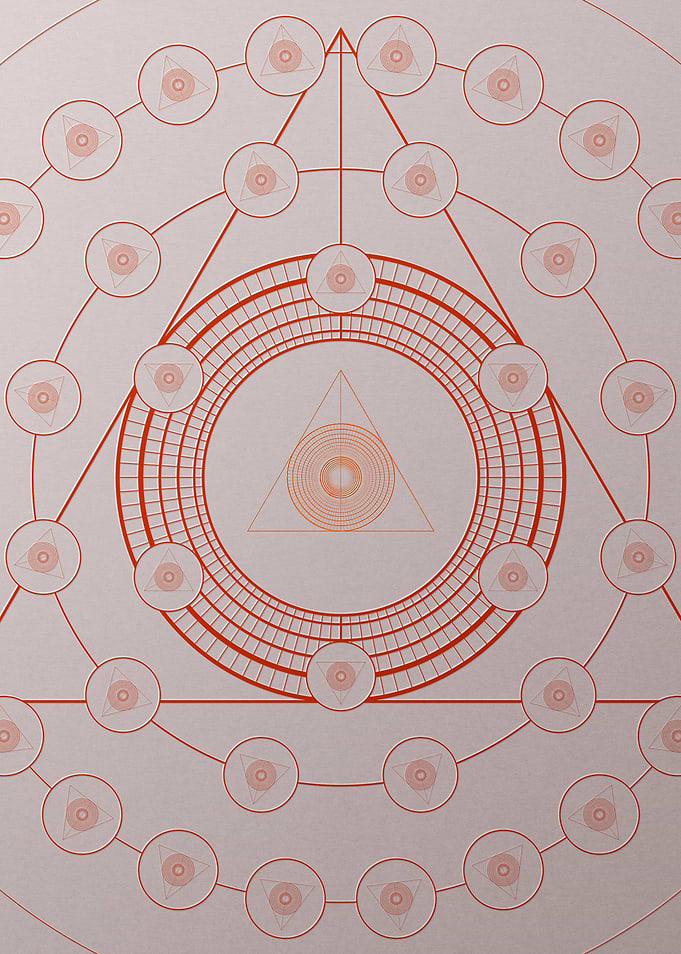 Red Orange Sacred Geometry