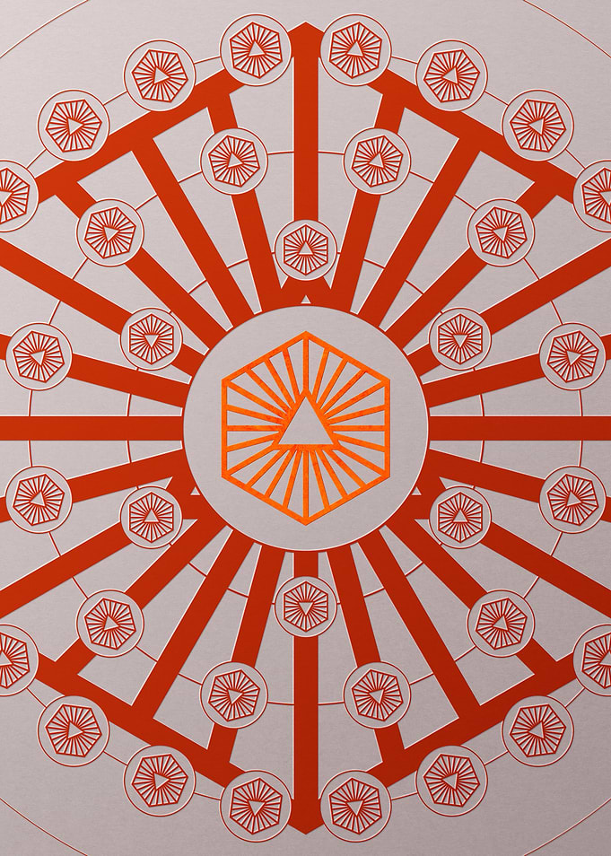 Red Orange Sacred Geometry