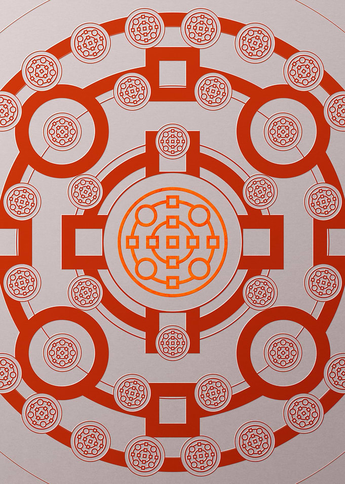 Red Orange Sacred Geometry