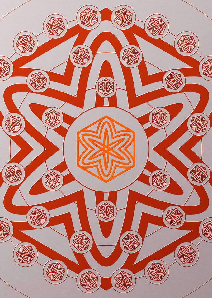 Red Orange Sacred Geometry