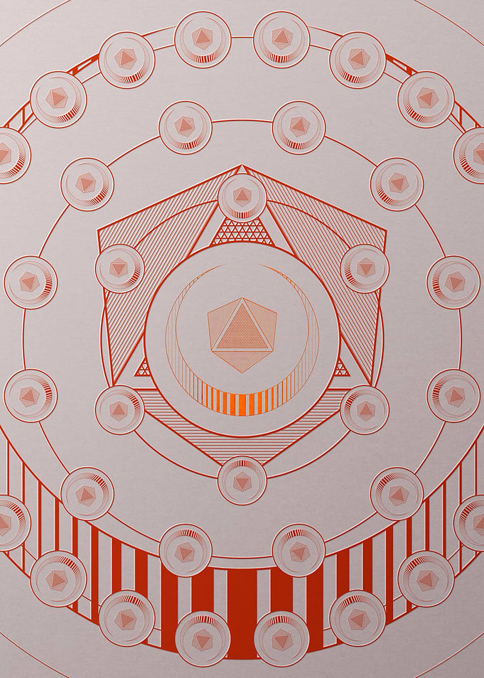 Red Orange Sacred Geometry