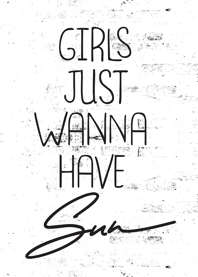 Funny Girls Sun Wall Art