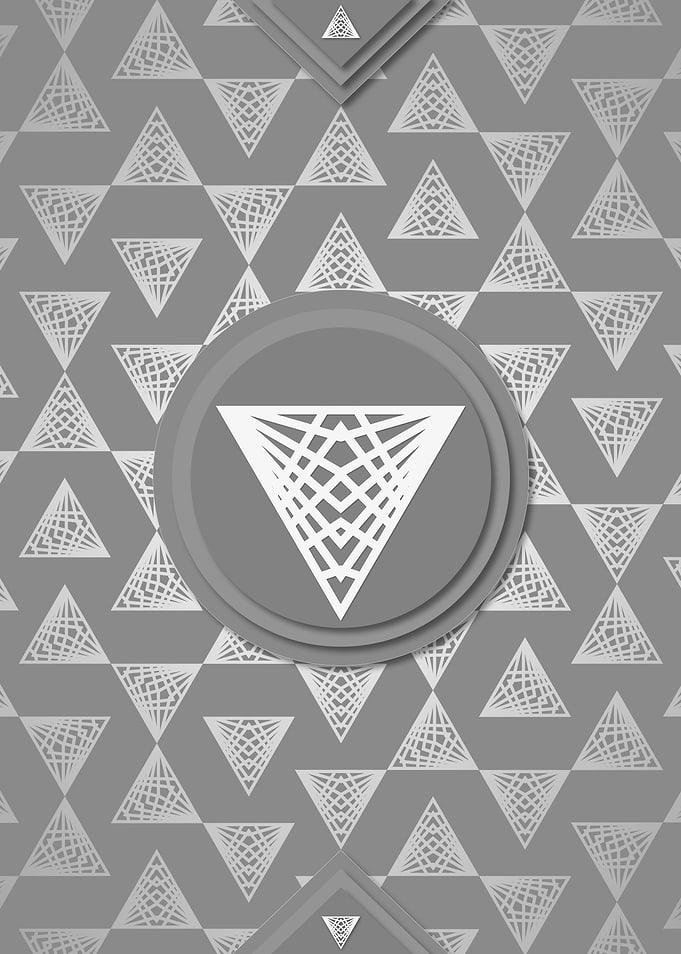 Gray Geometric Glyph Rune