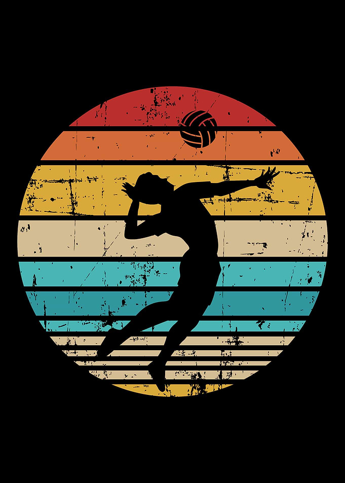 Volleyball player vintage