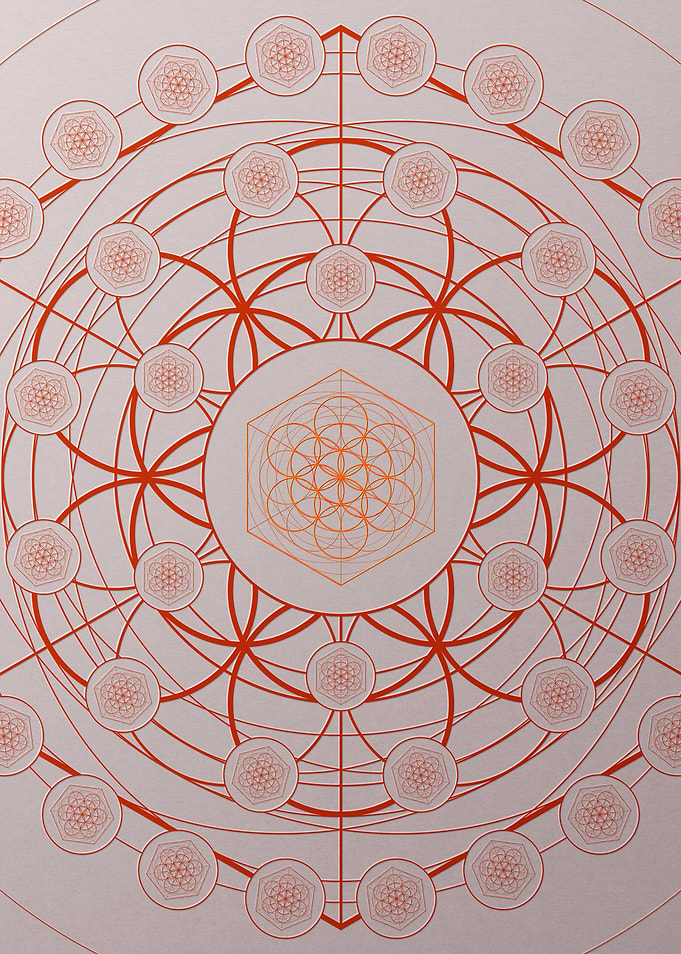 Red Orange Sacred Geometry