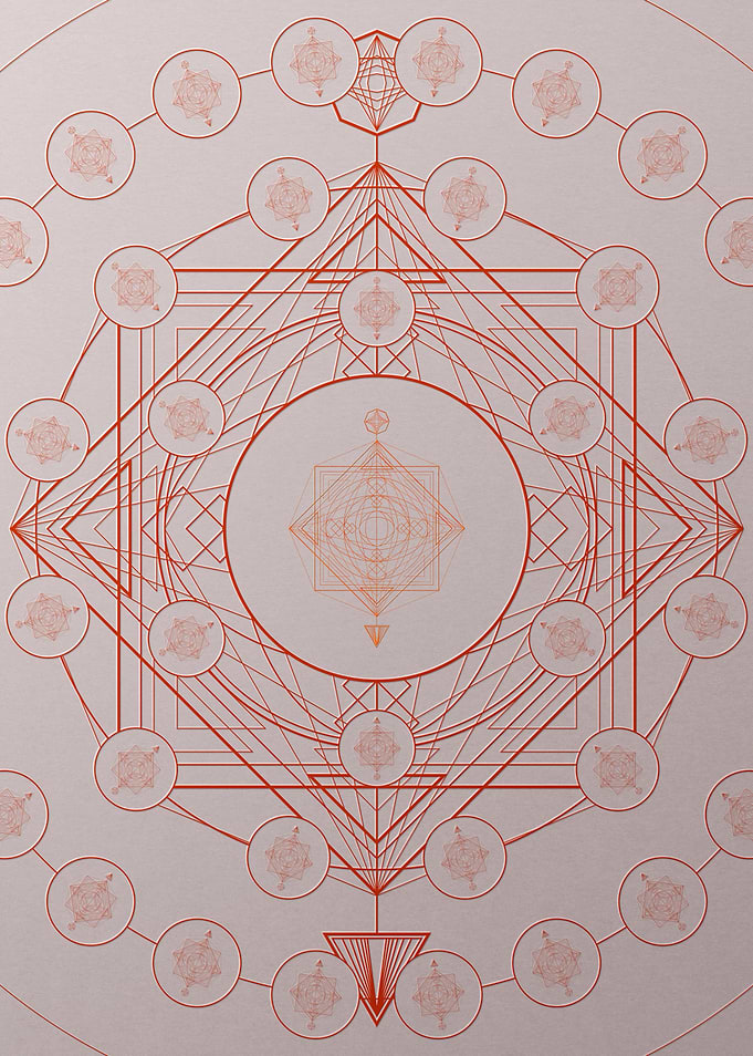 Red Orange Sacred Geometry