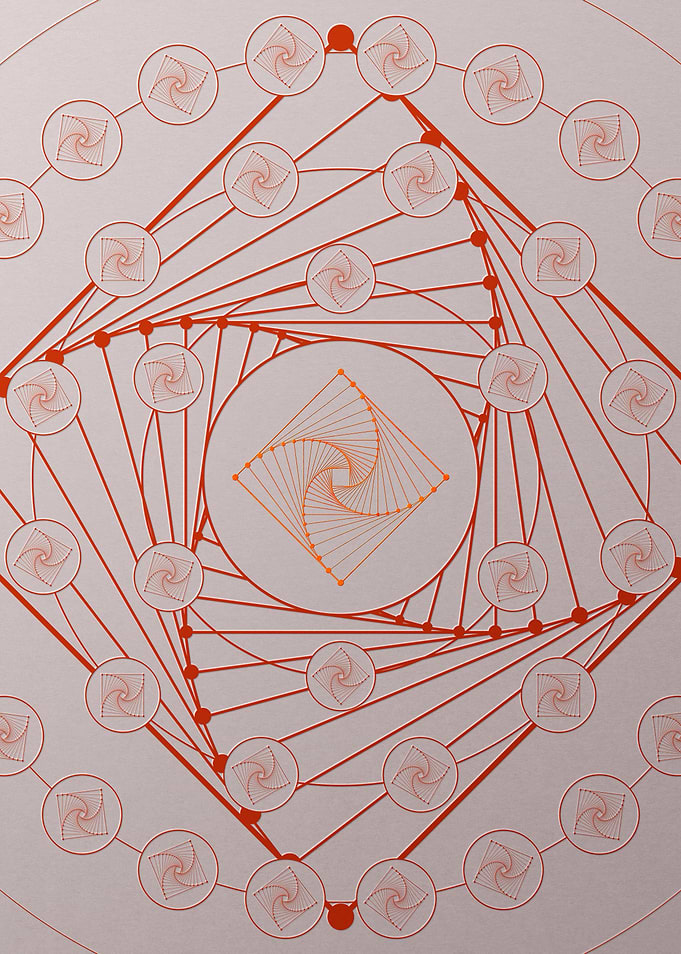 Red Orange Sacred Geometry