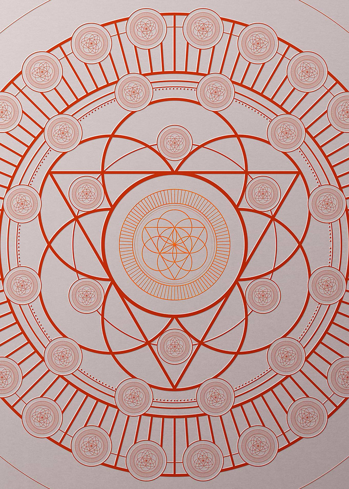 Red Orange Sacred Geometry