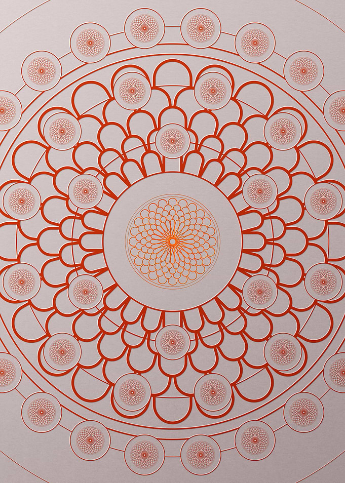 Red Orange Sacred Geometry