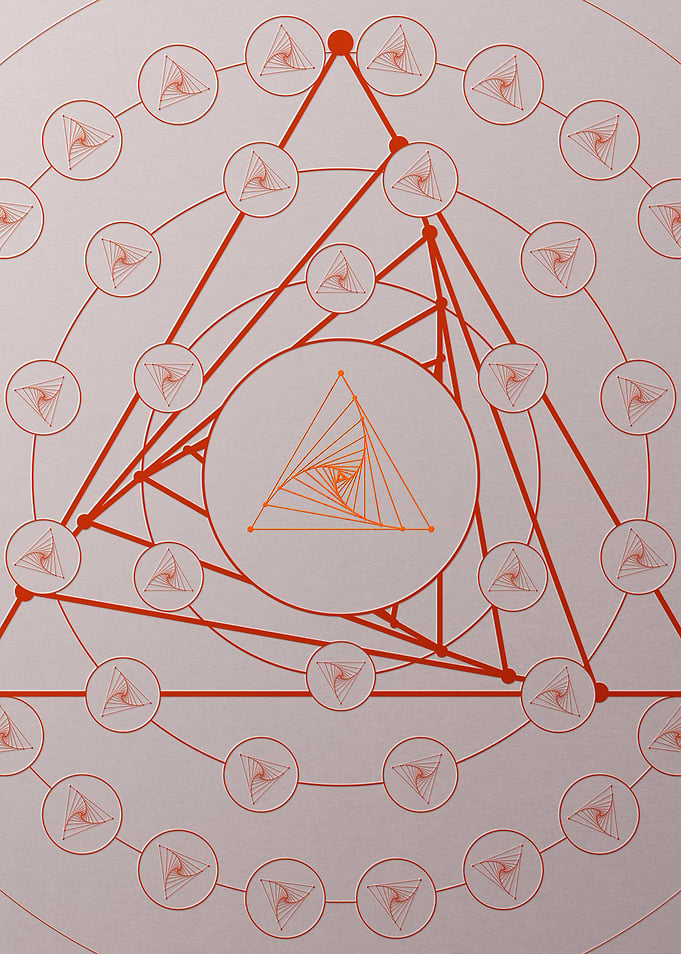 Red Orange Sacred Geometry