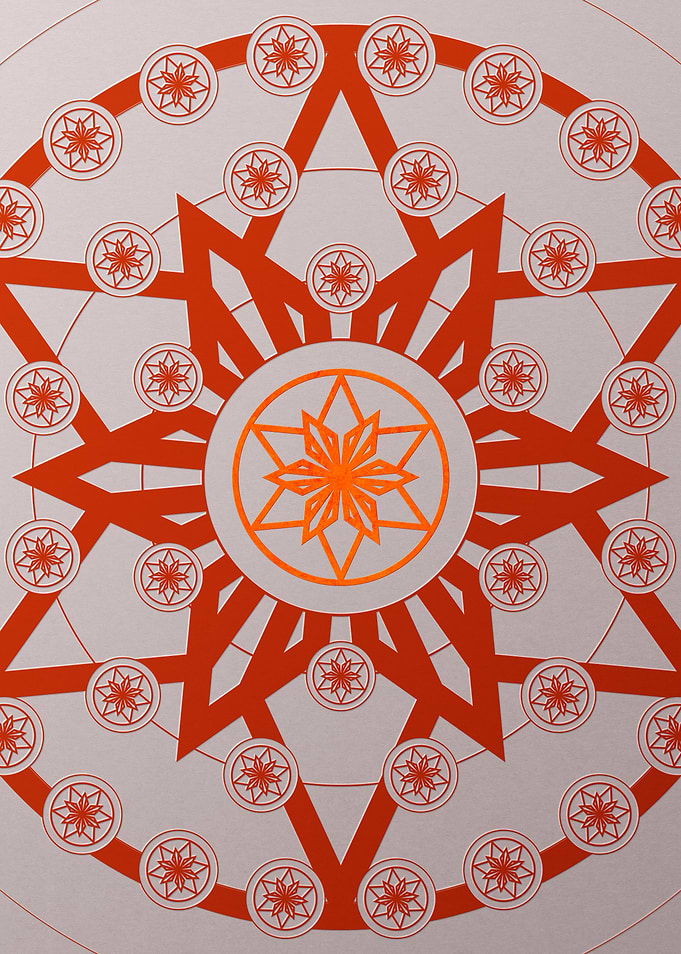 Red Orange Sacred Geometry