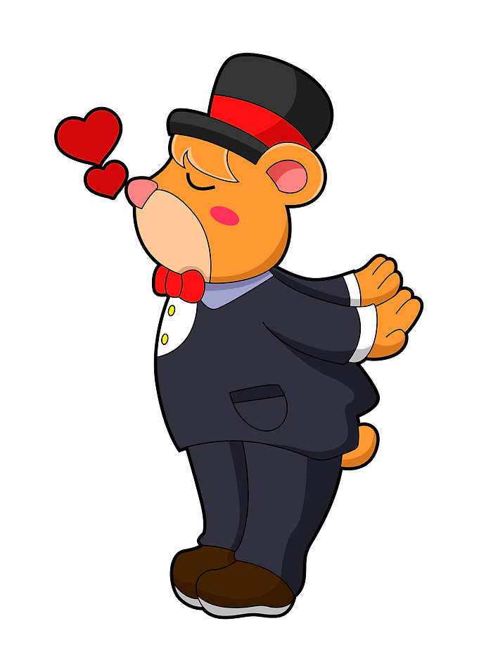 Bear Groom Wedding Love
