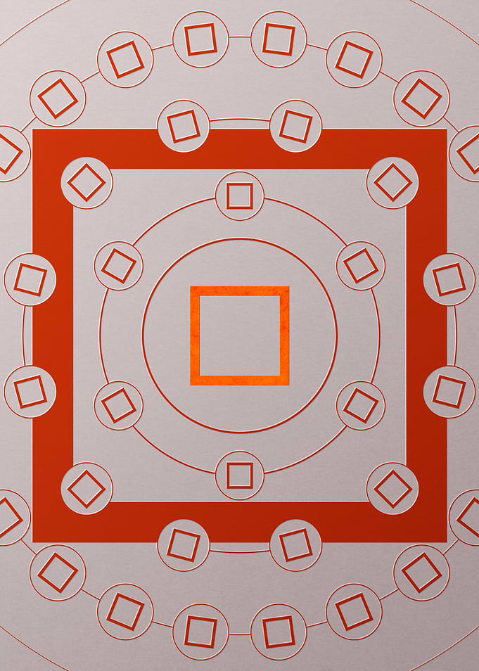 Red Orange Sacred Geometry