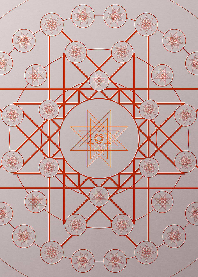 Red Orange Sacred Geometry