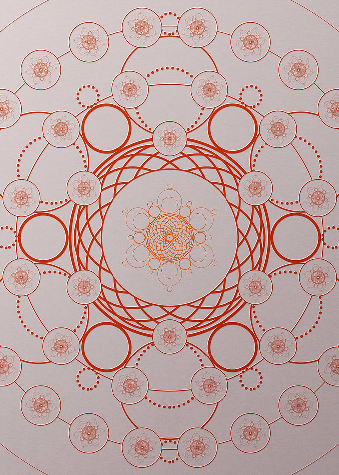 Red Orange Sacred Geometry