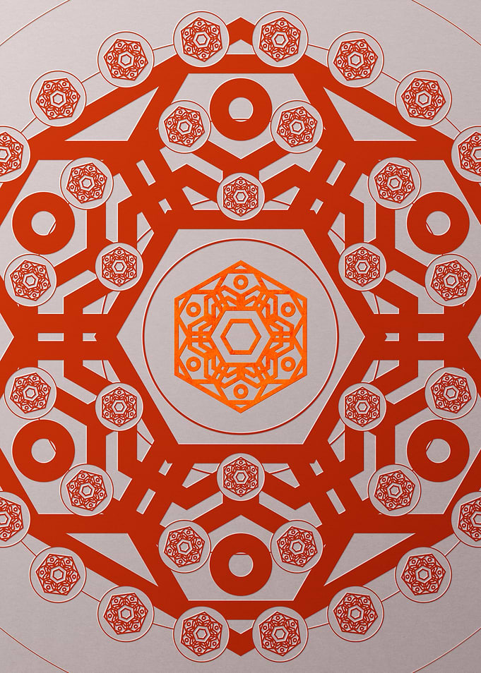 Red Orange Sacred Geometry