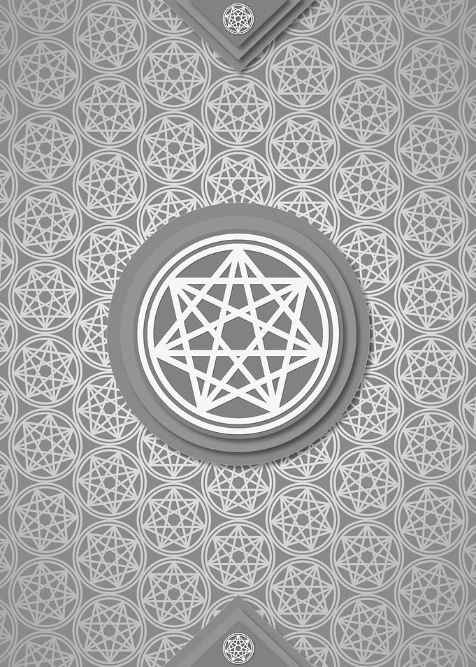 Gray Geometric Glyph Rune