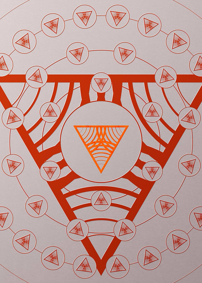 Red Orange Sacred Geometry
