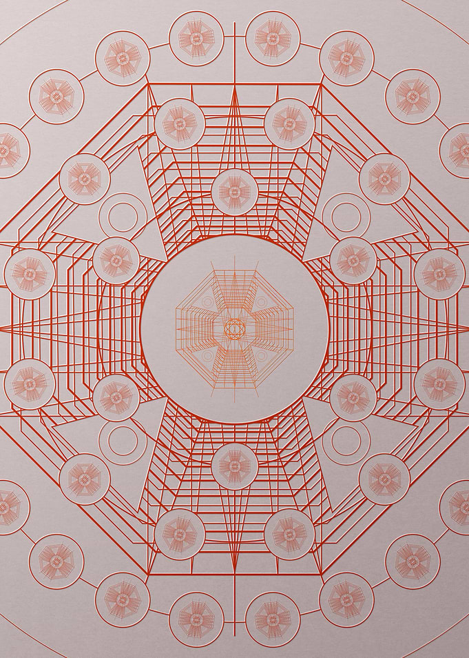 Red Orange Sacred Geometry
