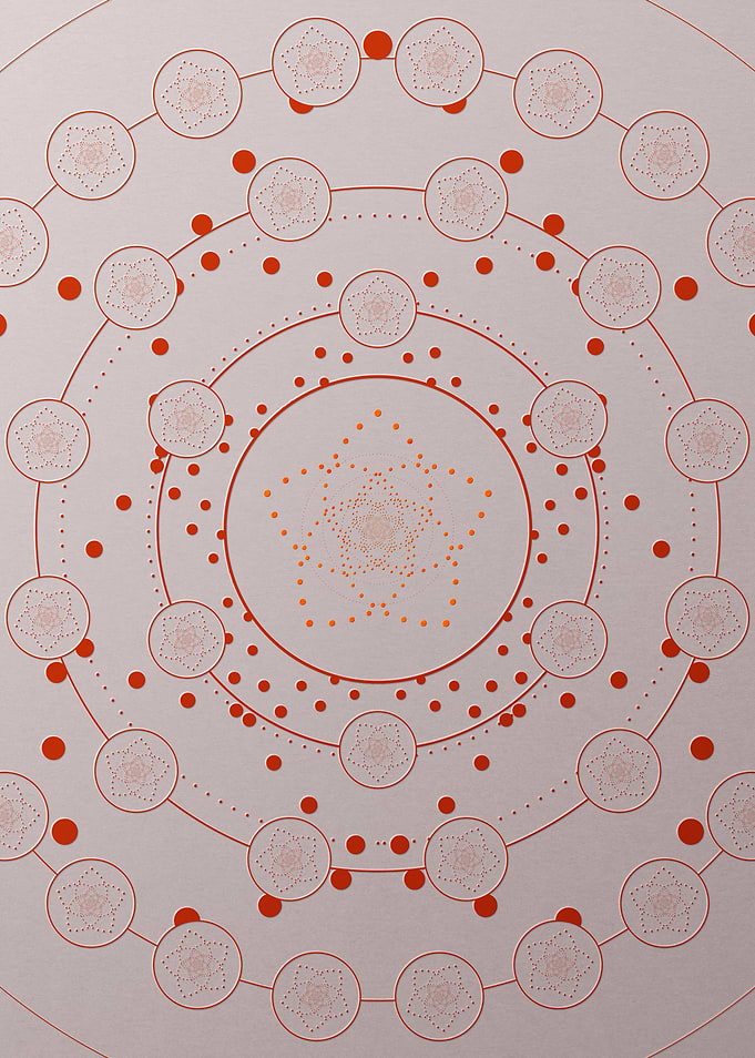 Red Orange Sacred Geometry