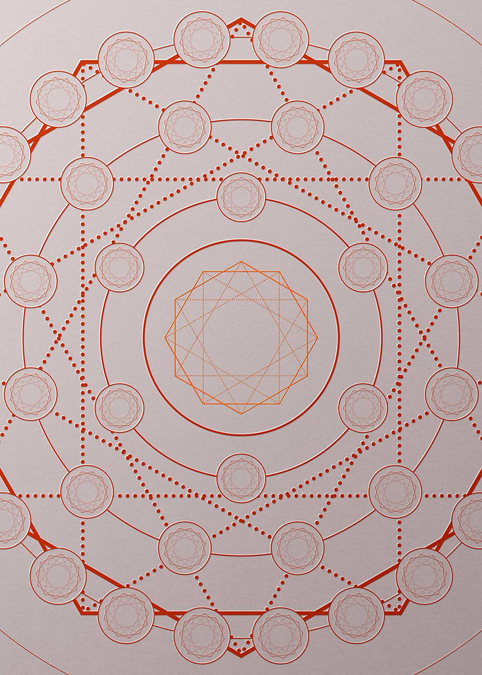 Red Orange Sacred Geometry