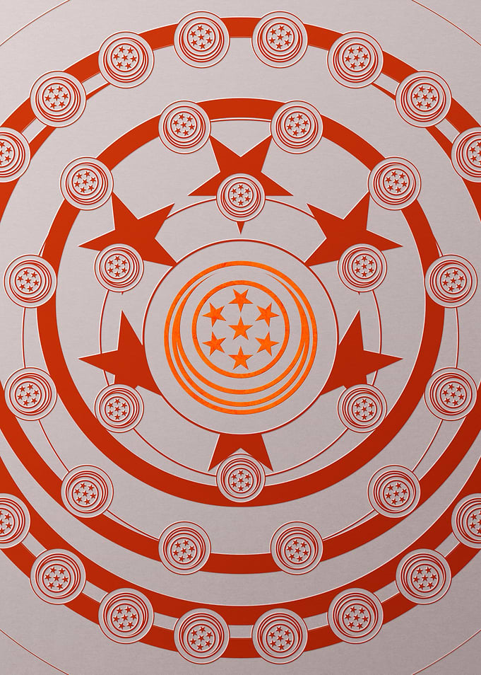 Red Orange Sacred Geometry
