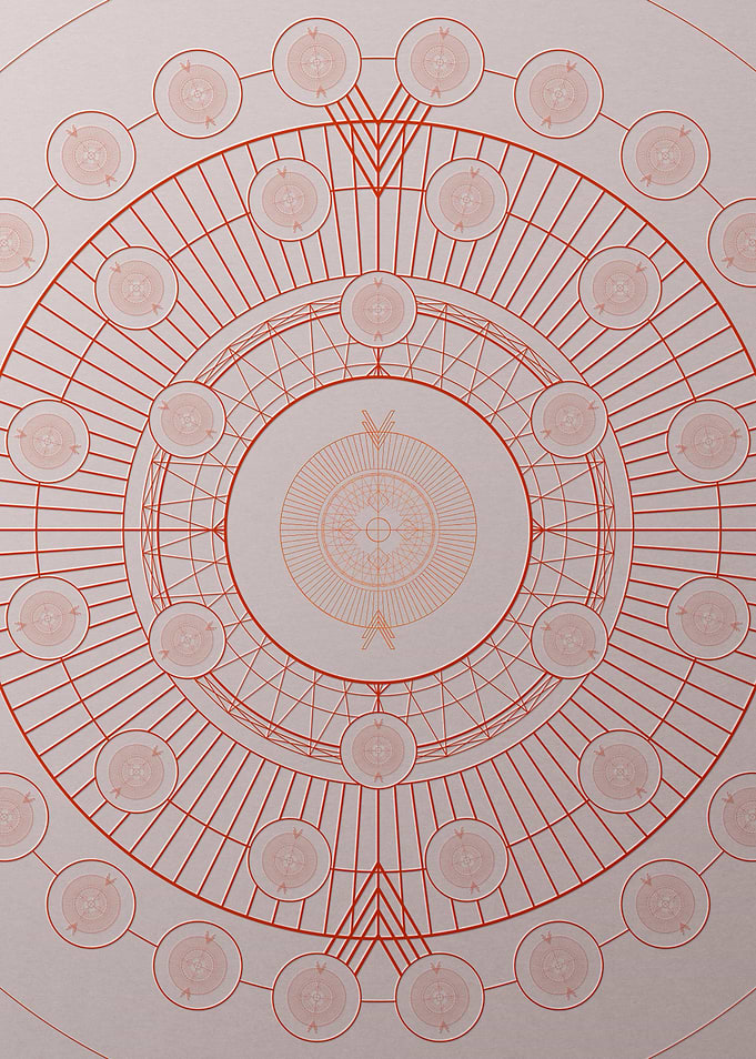 Red Orange Sacred Geometry