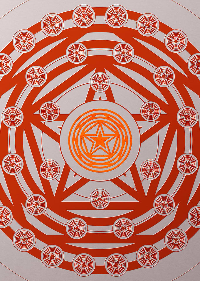 Red Orange Sacred Geometry