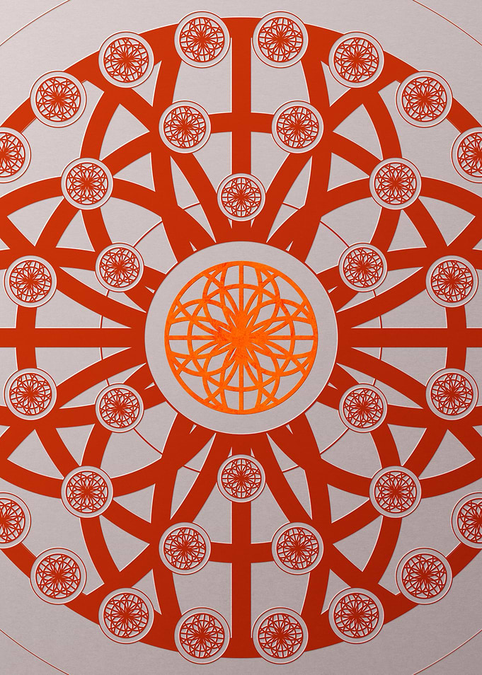 Red Orange Sacred Geometry