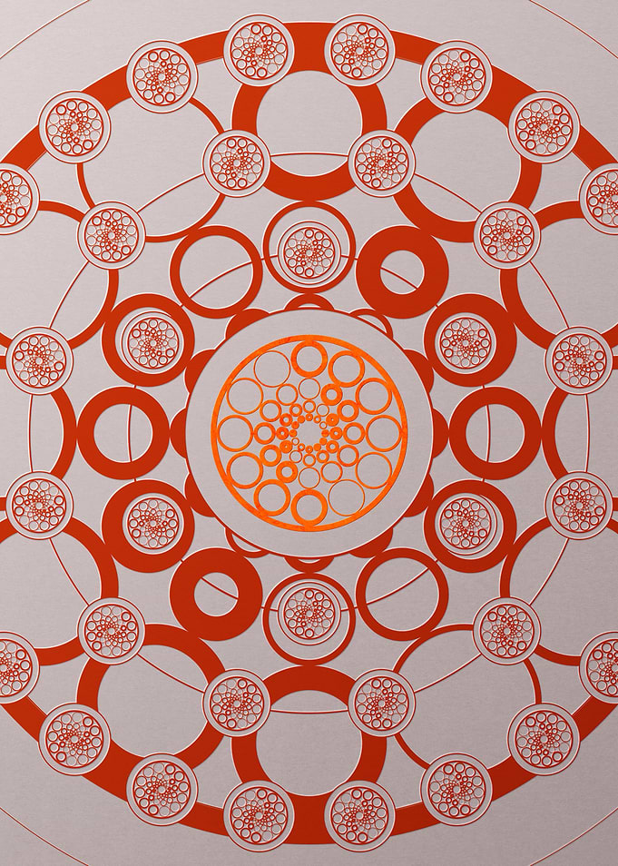 Red Orange Sacred Geometry