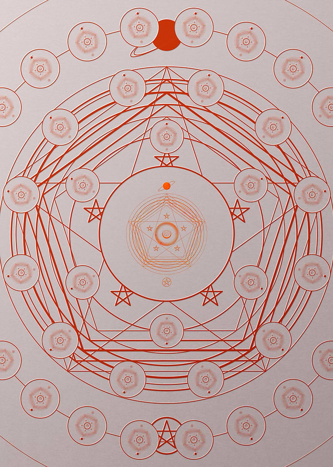 Red Orange Sacred Geometry