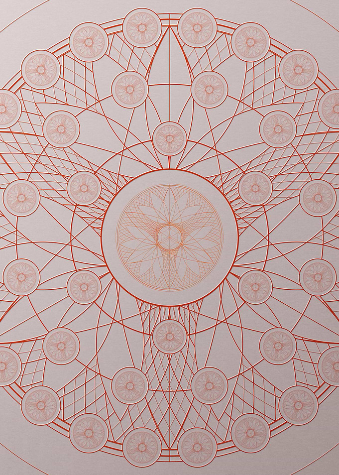 Red Orange Sacred Geometry