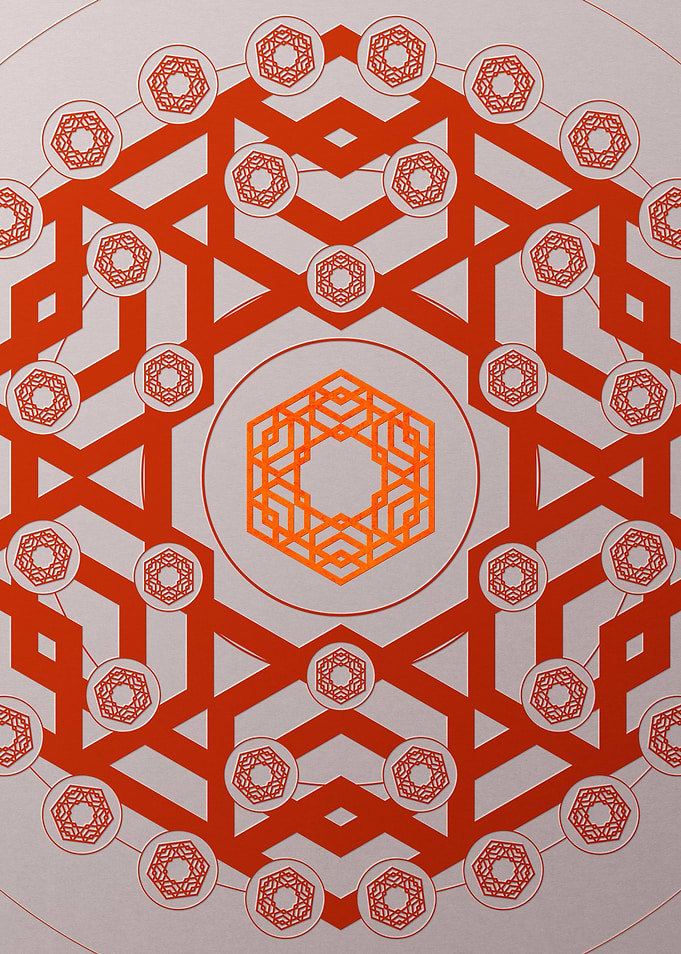 Red Orange Sacred Geometry