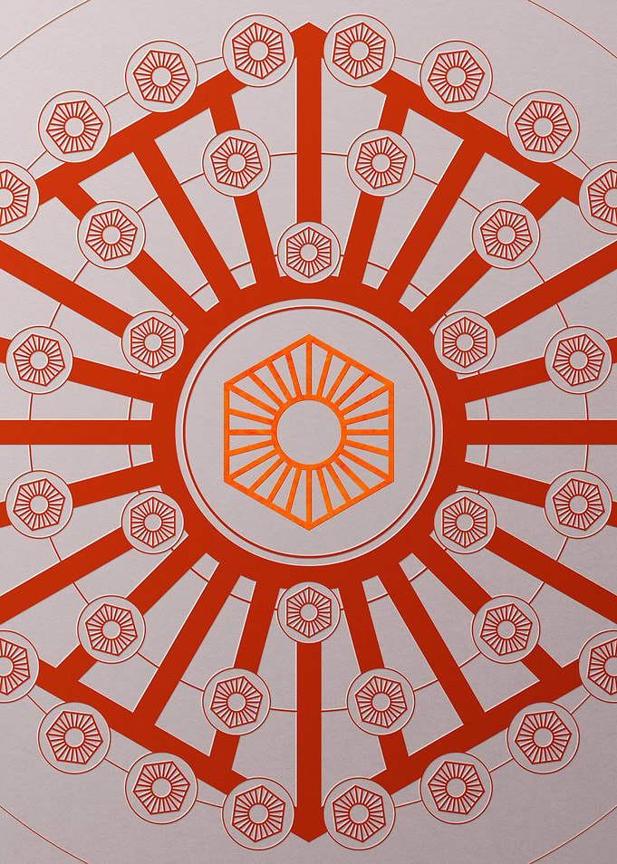 Red Orange Sacred Geometry
