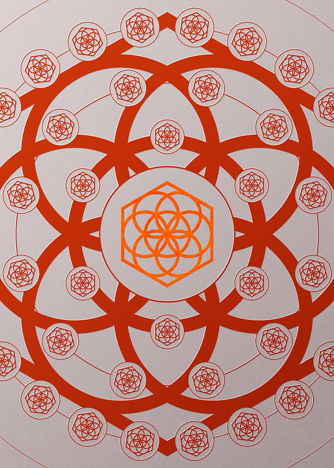 Red Orange Sacred Geometry
