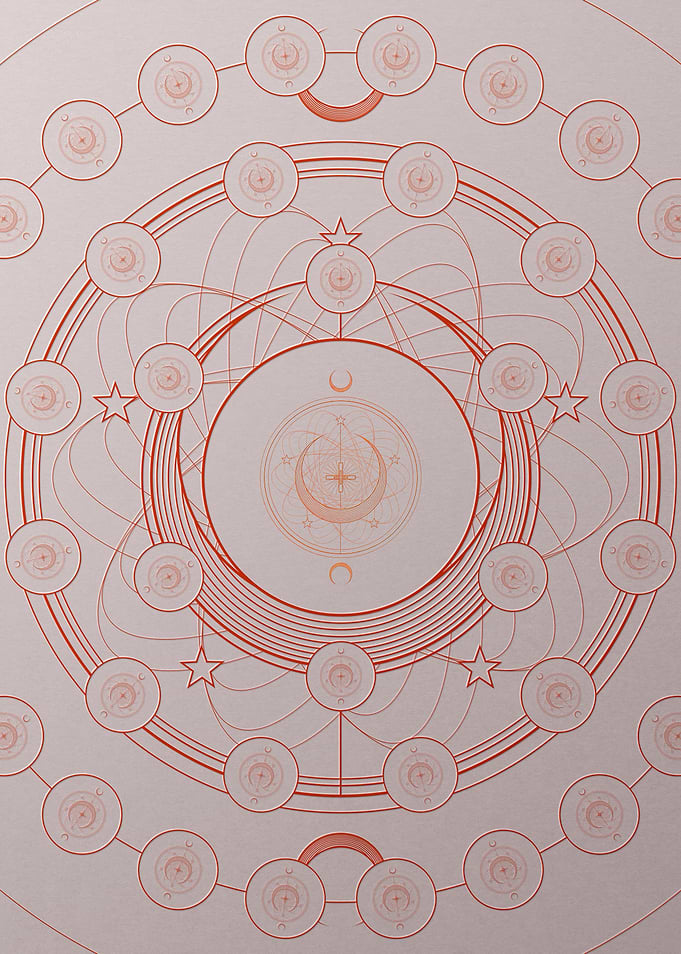 Red Orange Sacred Geometry