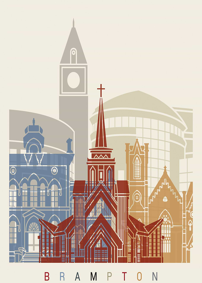 Brampton skyline poster