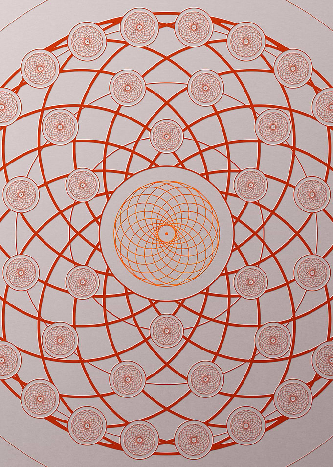 Red Orange Sacred Geometry