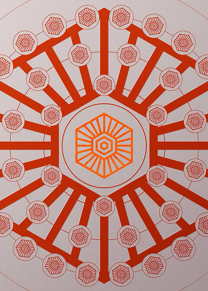Red Orange Sacred Geometry