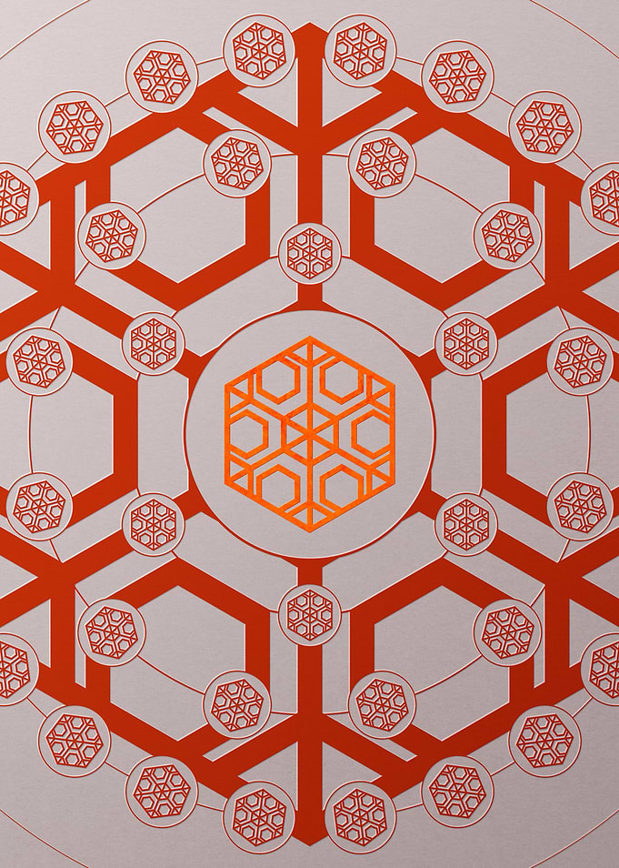 Red Orange Sacred Geometry