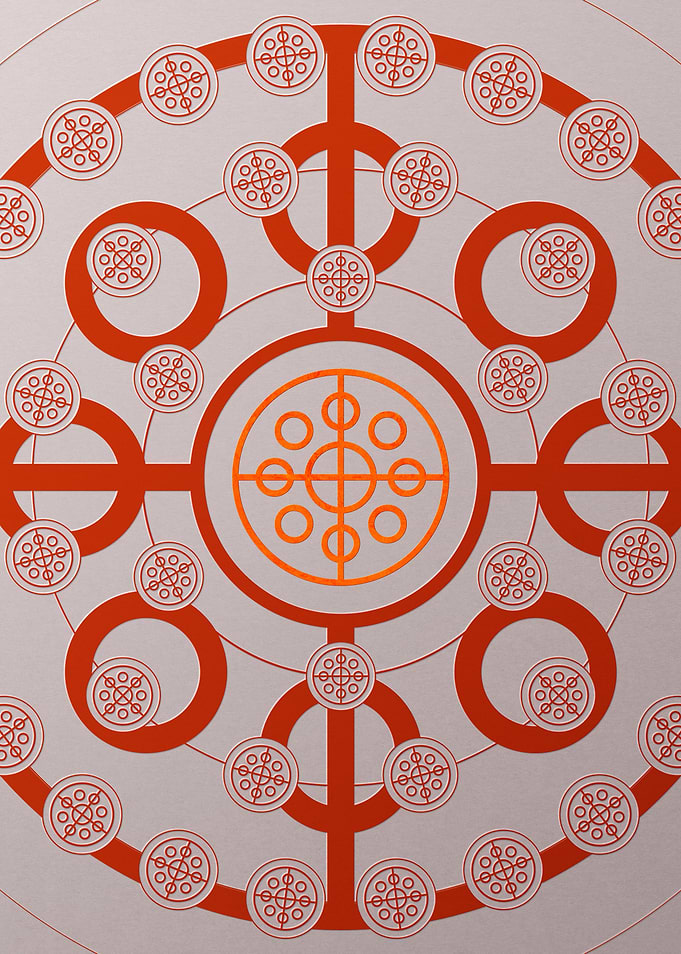 Red Orange Sacred Geometry