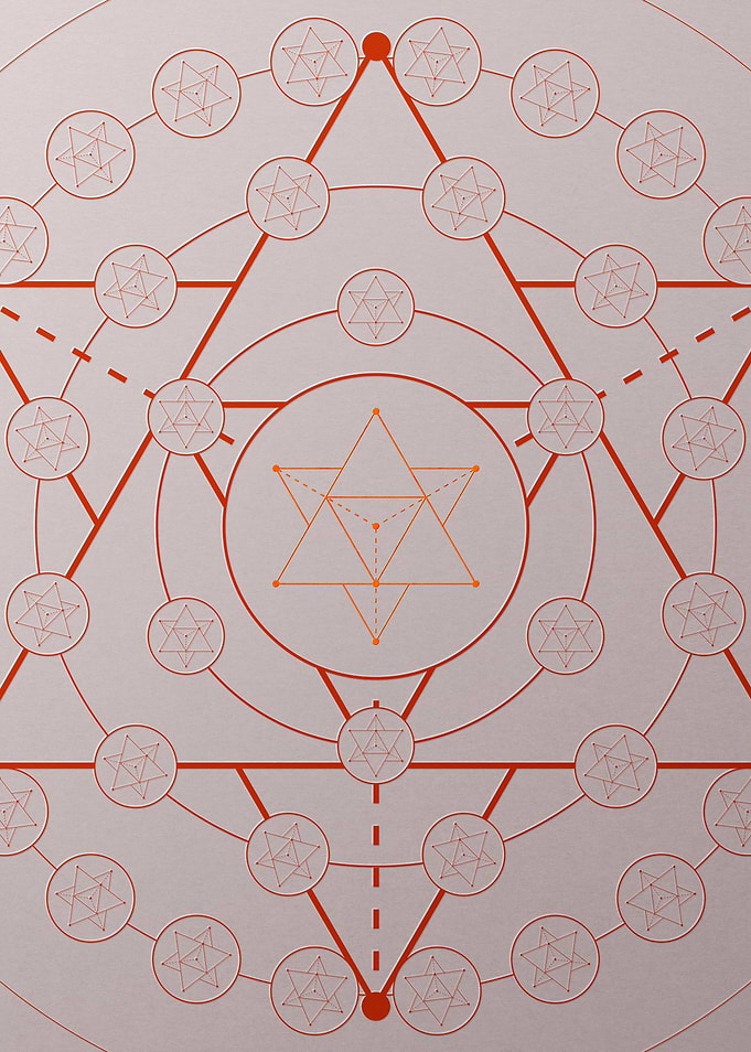 Red Orange Sacred Geometry