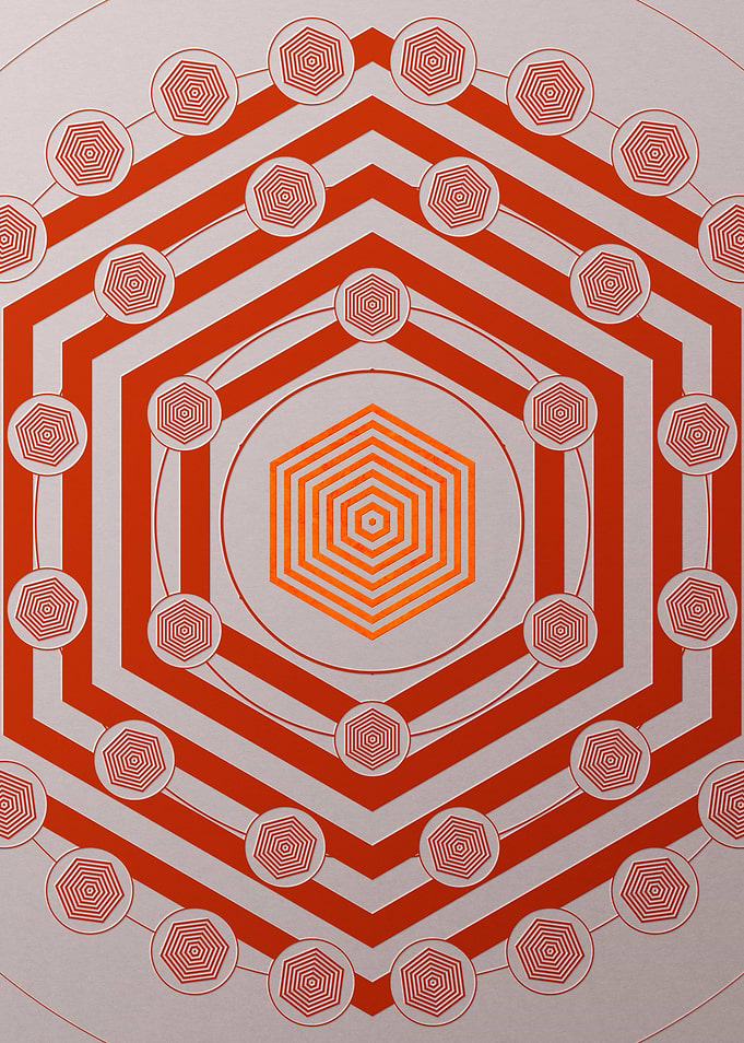 Red Orange Sacred Geometry
