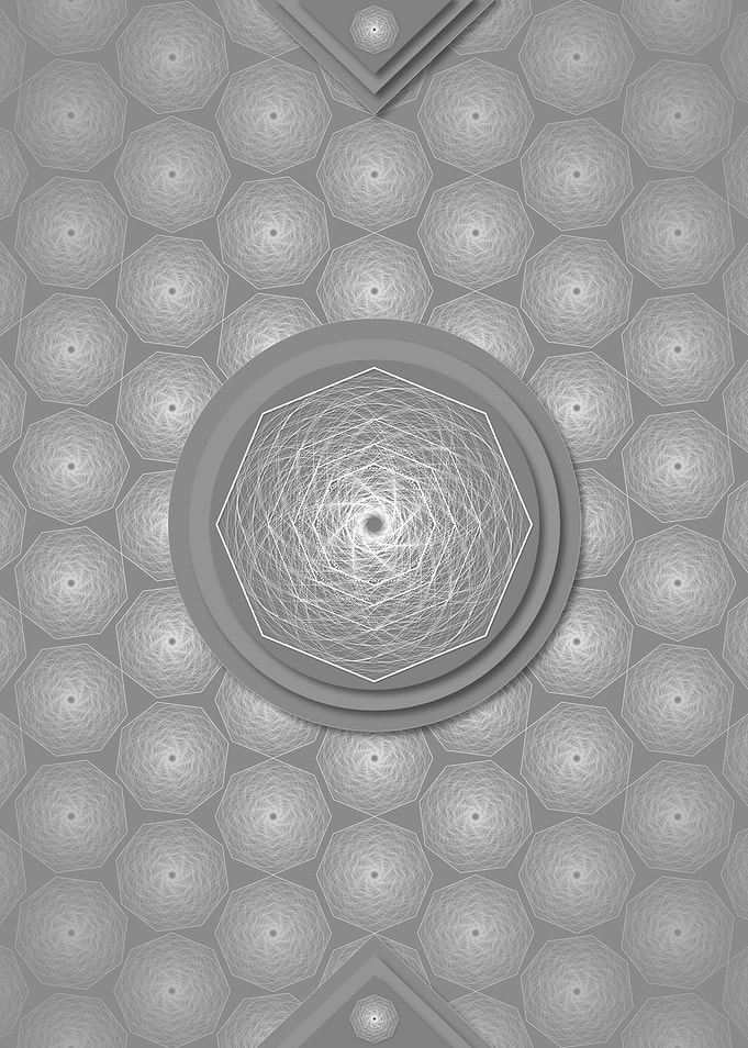 Gray Sacred Geometry Glyph
