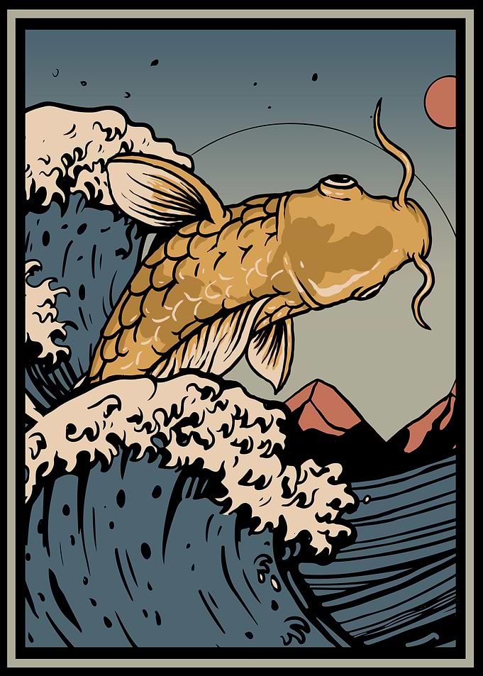 Retro Fishing Fisherman