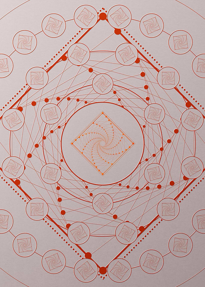 Red Orange Sacred Geometry