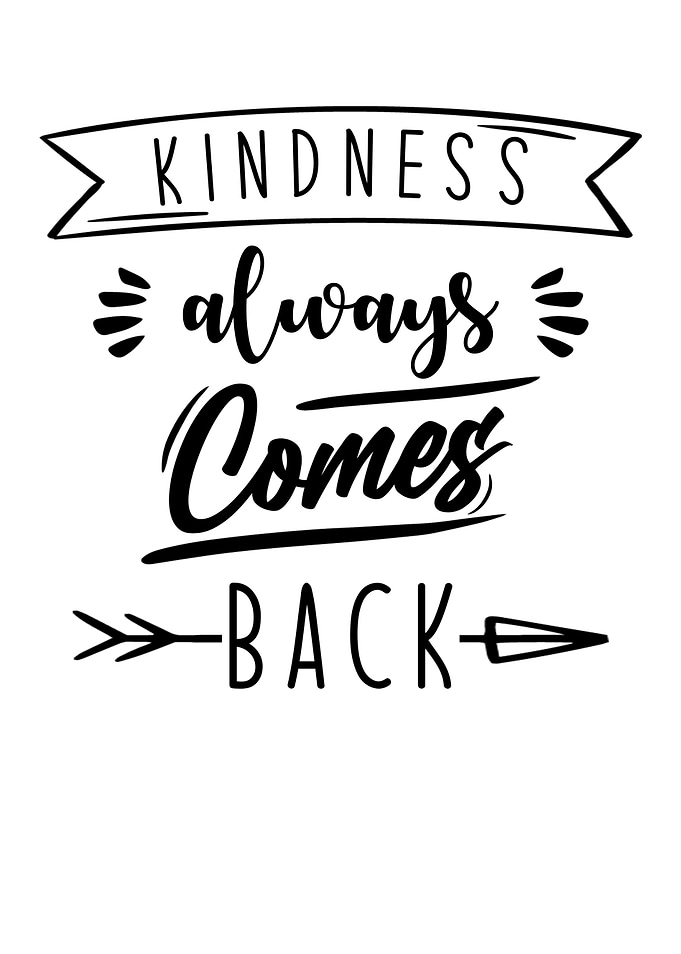 Kindness always comes Back