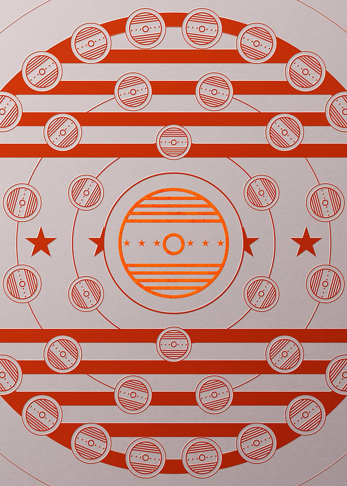 Red Orange Sacred Geometry